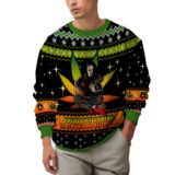 Hooktab 420 Bob Marley Every Liltle Thing Is Gonna Be Alright Ugly Christmas Sweater