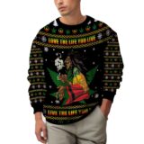 Hooktab 420 Bob Marley "Love The Life You Live, Live The Live You Love" Ugly Christmas Sweater