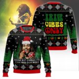 Hooktab 420 Bob Marley "None But Ourselves Can Free Our Mind" Ugly Christmas Sweater