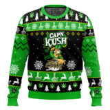 Hooktab 420 Cap N Kush Ugly Christmas Sweater