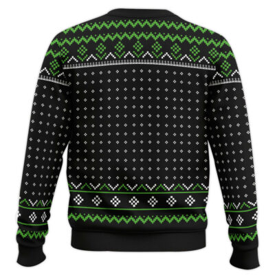 Hooktab 420 Grinch Mistlestoned Ugly Christmas Sweater