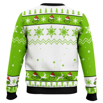 Hooktab 420 Grinch Rolling Up Ugly Christmas Sweater