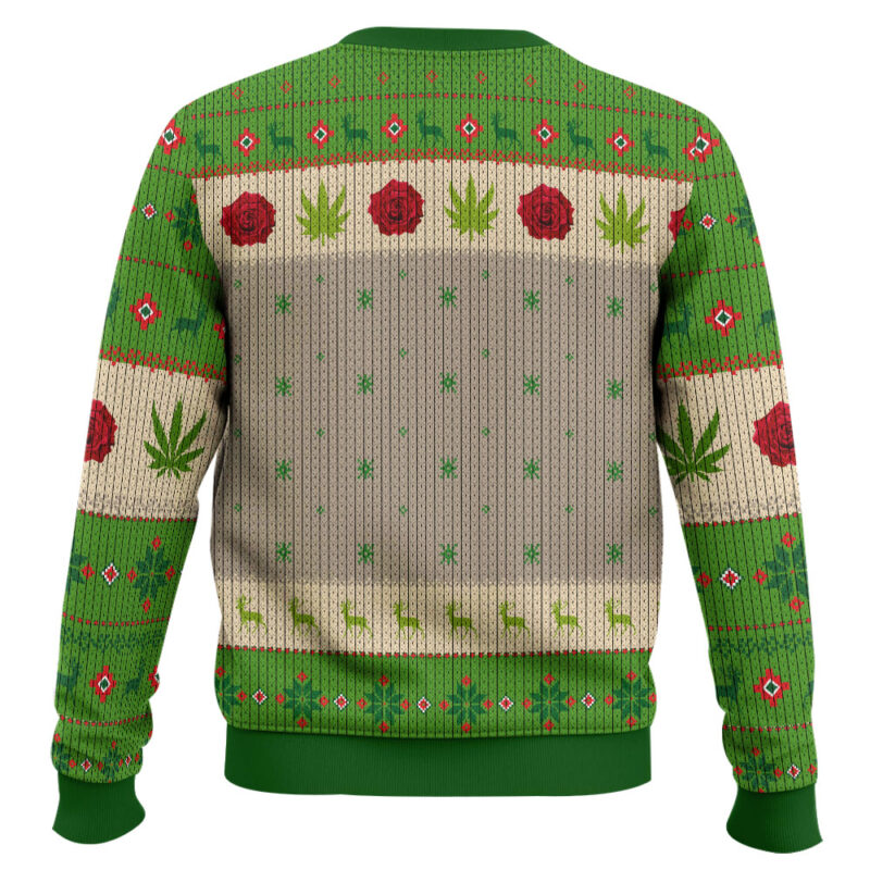 Hooktab 420 In A World Full Of Roses Be A Weed Ugly Christmas Sweater Hooktab 420 In A World Full Of Roses Be A Weed Ugly Christmas Sweater