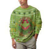 Hooktab 420 It's Not Easy Being Green Frog Ugly Christmas Sweater