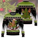 Hooktab 420 Let's Get Baked 420 Marijuana Ugly Christmas Sweater
