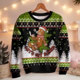 Hooktab 420 Let's Get Baked 420 Marijuana Ugly Christmas Sweater