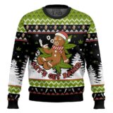 Hooktab 420 Let's Get Baked 420 Marijuana Ugly Christmas Sweater