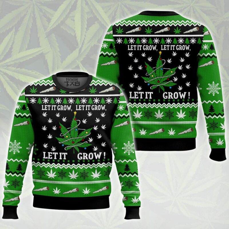 Hooktab 420 Let’s it Grow Ugly Christmas Sweater Hooktab 420 Let’s it Grow Ugly Christmas Sweater