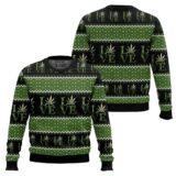 Hooktab 420 Love Marijuana Ugly Christmas Sweater
