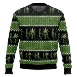 Hooktab 420 Love Marijuana Ugly Christmas Sweater