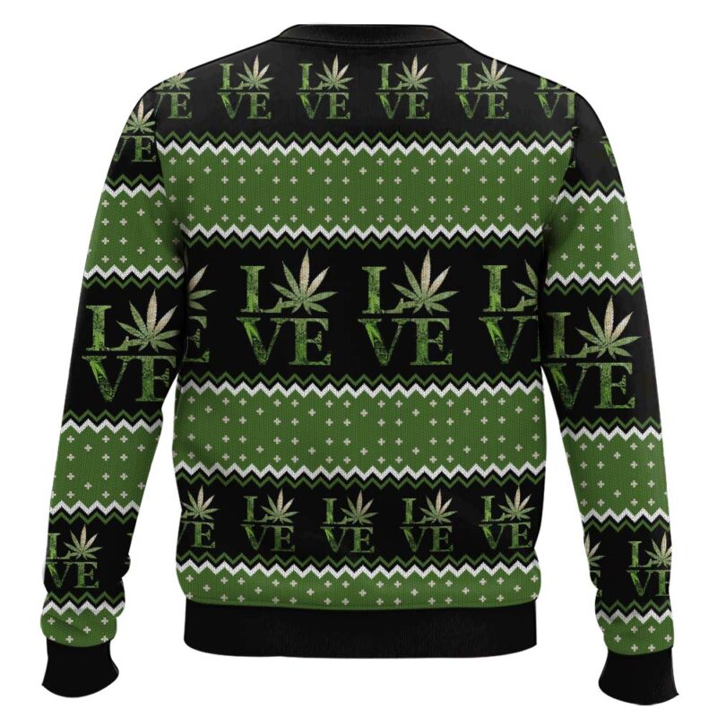 Hooktab 420 Love Marijuana Ugly Christmas Sweater Hooktab 420 Love Marijuana Ugly Christmas Sweater