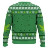 Hooktab 420 Marijuan Skull Ugly Christmas Sweater