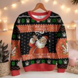 Hooktab 420 Santa “I’m Ready To Jingle All The Way To Cloud Nine” Ugly Christmas Sweater