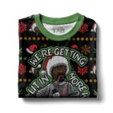 Hooktab 420 Snoop Dogg "This Holiday Season, We’re Getting Lit In More Ways Than One" Ugly Christmas Sweater