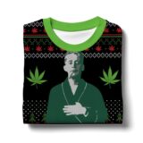 Hooktab 420 Stoned Alone Ugly Christmas Sweater