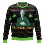 Hooktab 420 Stoned Alone Ugly Christmas Sweater
