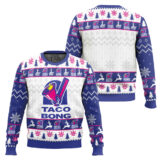 Hooktab 420 Taco Bong Ugly Christmas Sweater