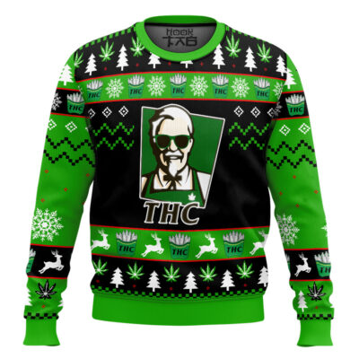 Hooktab 420 THC Ugly Christmas Sweater