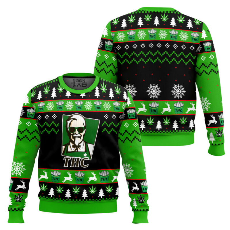 Hooktab 420 THC Ugly Christmas Sweater Hooktab 420 THC Ugly Christmas Sweater