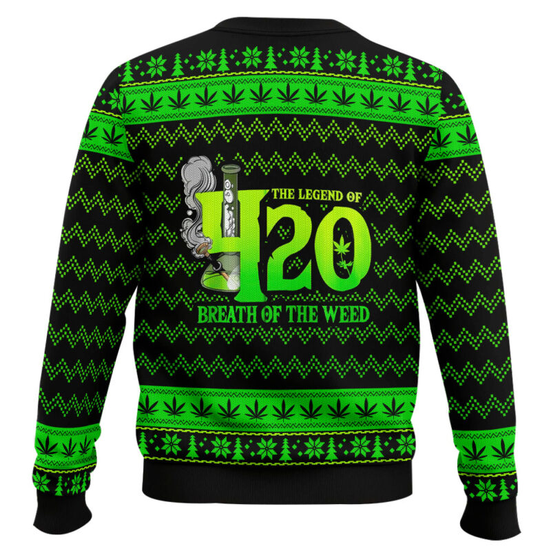Hooktab 420 The Legend Of Marijuana Breath Of The Weed Ugly Christmas Sweater Hooktab 420 The Legend Of Marijuana Breath Of The Weed Ugly Christmas Sweater