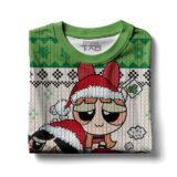 Hooktab 420 The Stoned Power Puff Girls Ugly Christmas Sweater