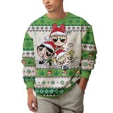Hooktab 420 The Stoned Power Puff Girls Ugly Christmas Sweater