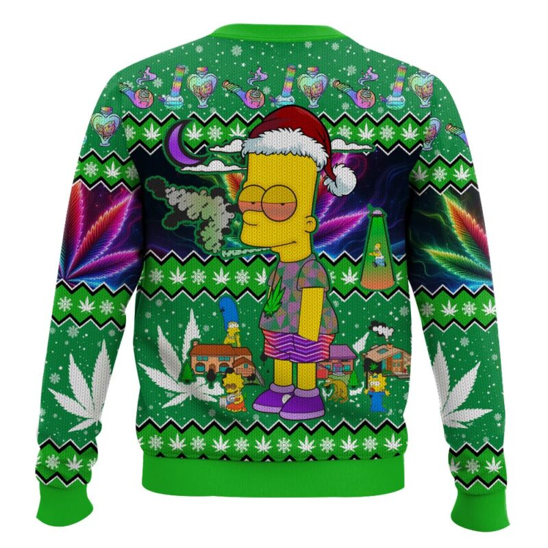 Hooktab 420 The Stoned Simpson Ugly Christmas Sweater Hooktab 420 The Stoned Simpson Ugly Christmas Sweater