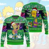 Hooktab 420 The Stoned Simpson Ugly Christmas Sweater
