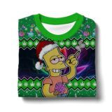 Hooktab 420 The Stoned Simpson Ugly Christmas Sweater