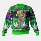 Hooktab 420 The Stoned Simpson Ugly Christmas Sweater