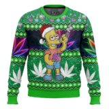 Hooktab 420 The Stoned Simpson Ugly Christmas Sweater
