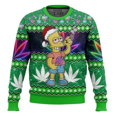 Hooktab 420 The Stoned Simpson Ugly Christmas Sweater