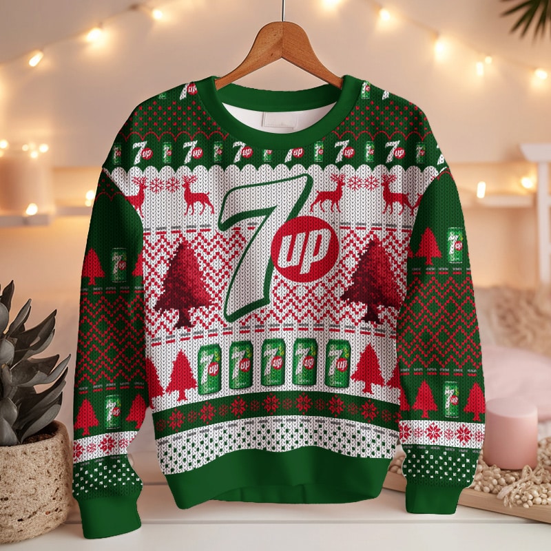 Hooktab 7 Up Ugly Christmas Sweater Hooktab 7 Up Ugly Christmas Sweater