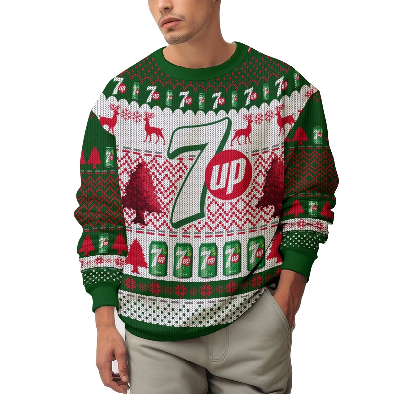 Hooktab 7 Up Ugly Christmas Sweater Hooktab 7 Up Ugly Christmas Sweater