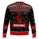 Hooktab 8bit Deadpool Ugly Christmas Sweater
