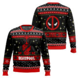 Hooktab 8bit Deadpool Ugly Christmas Sweater