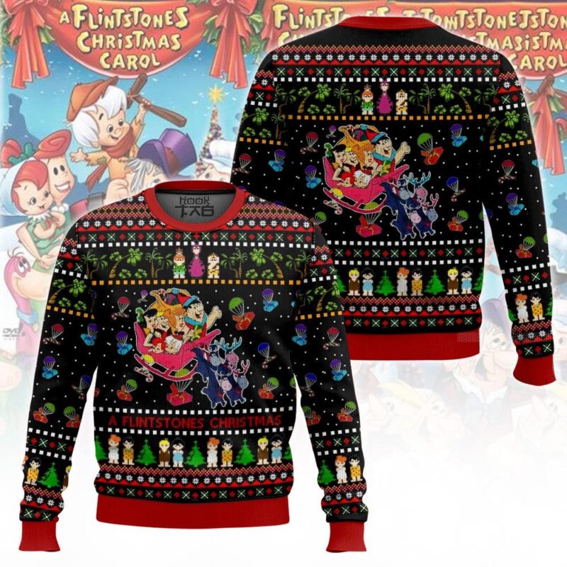 Hooktab A Flintstones Christmas The Flintstones Ugly Christmas Sweater Hooktab A Flintstones Christmas The Flintstones Ugly Christmas Sweater