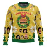 Hooktab A Juicy Delicious Christmas Bob's Burgers Ugly Christmas Sweater