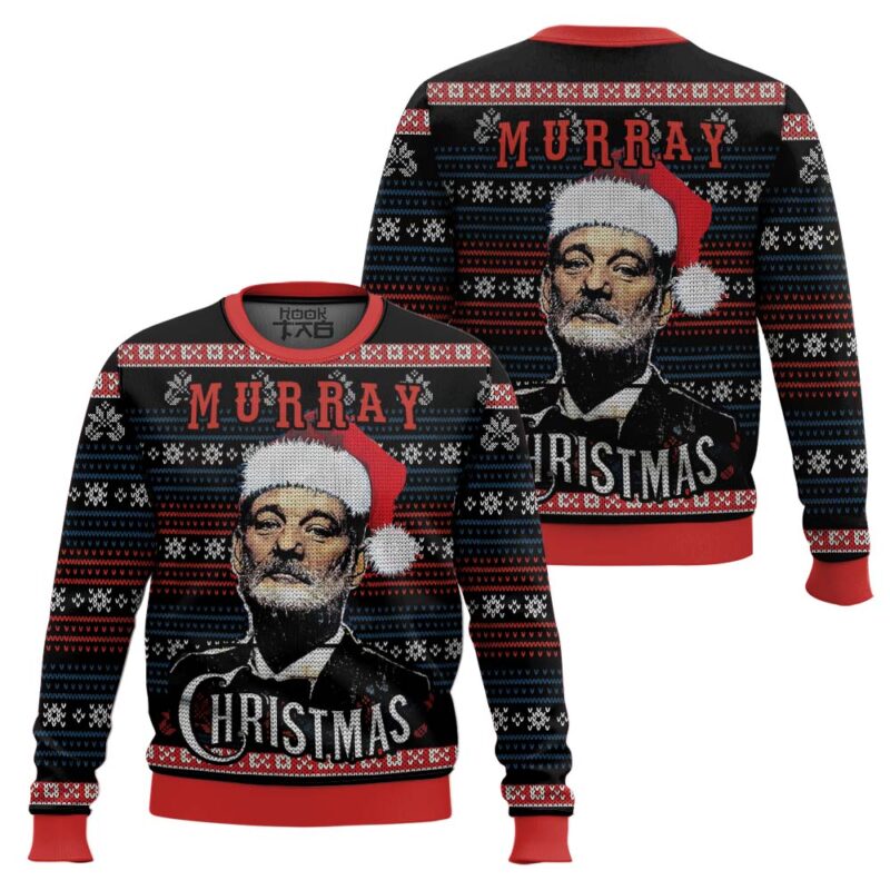 Hooktab A Very Murray Christmas Bill Murray Ugly Christmas Sweater Hooktab A Very Murray Christmas Bill Murray Ugly Christmas Sweater
