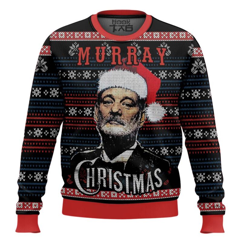Hooktab A Very Murray Christmas Bill Murray Ugly Christmas Sweater