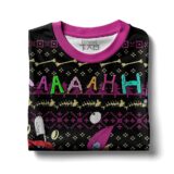 Hooktab Aaahh!!! Real Monsters Ugly Christmas Sweater