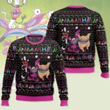 Hooktab Aaahh!!! Real Monsters Ugly Christmas Sweater