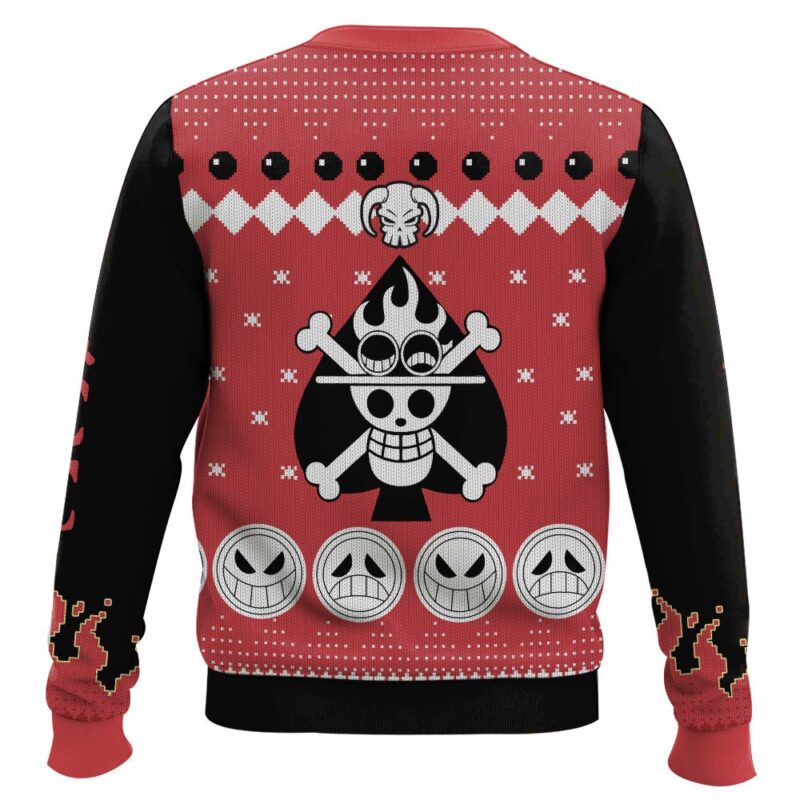 Hooktab Ace Fire Fist Pirates One Piece Ugly Christmas Sweater Hooktab Ace Fire Fist Pirates One Piece Ugly Christmas Sweater