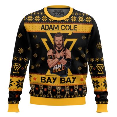 Hooktab Adam Cole Bay Bay WWE Ugly Christmas Sweater