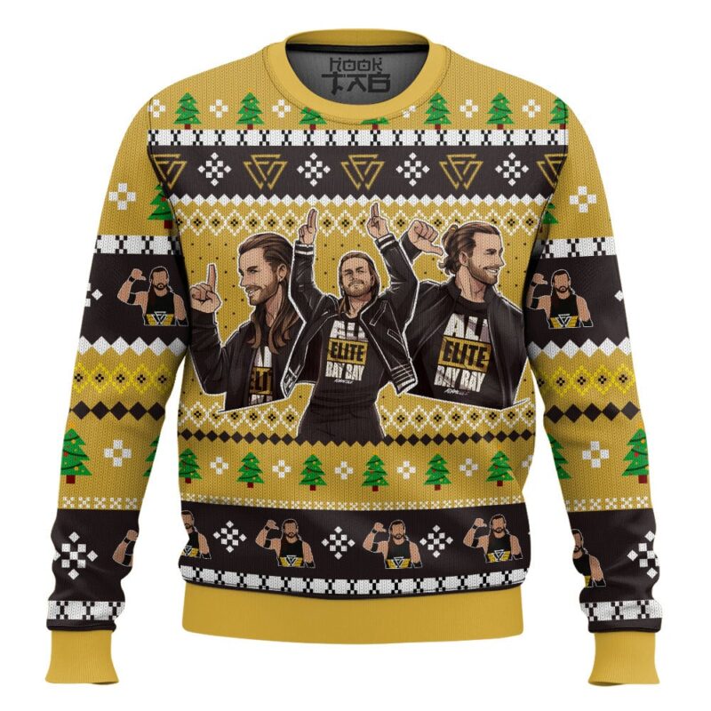 Hooktab Adam Cole WWE Ugly Christmas Sweater Hooktab Adam Cole WWE Ugly Christmas Sweater