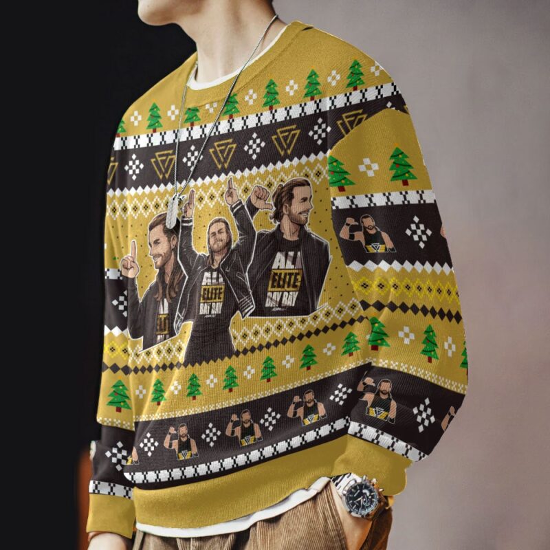 Hooktab Adam Cole WWE Ugly Christmas Sweater Hooktab Adam Cole WWE Ugly Christmas Sweater