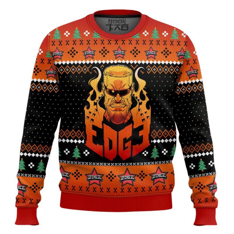 Hooktab Adam Copeland Edge WWE Ugly Christmas Sweater