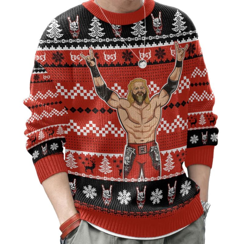 Hooktab Adam Copeland WWE Ugly Christmas Sweater Hooktab Adam Copeland WWE Ugly Christmas Sweater