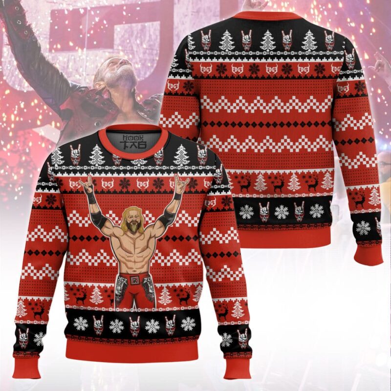 Hooktab Adam Copeland WWE Ugly Christmas Sweater Hooktab Adam Copeland WWE Ugly Christmas Sweater