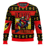 Hooktab Adamantium B!#ch! Deadpool & Wolverine Ugly Christmas Sweater